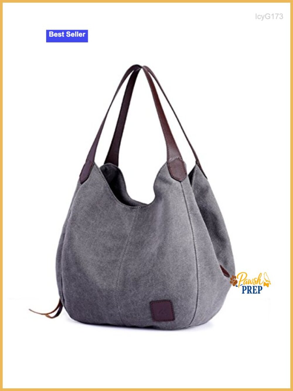Canvas Multi-Pocket Hobo Shoulder Tote Bag Women Travel Work